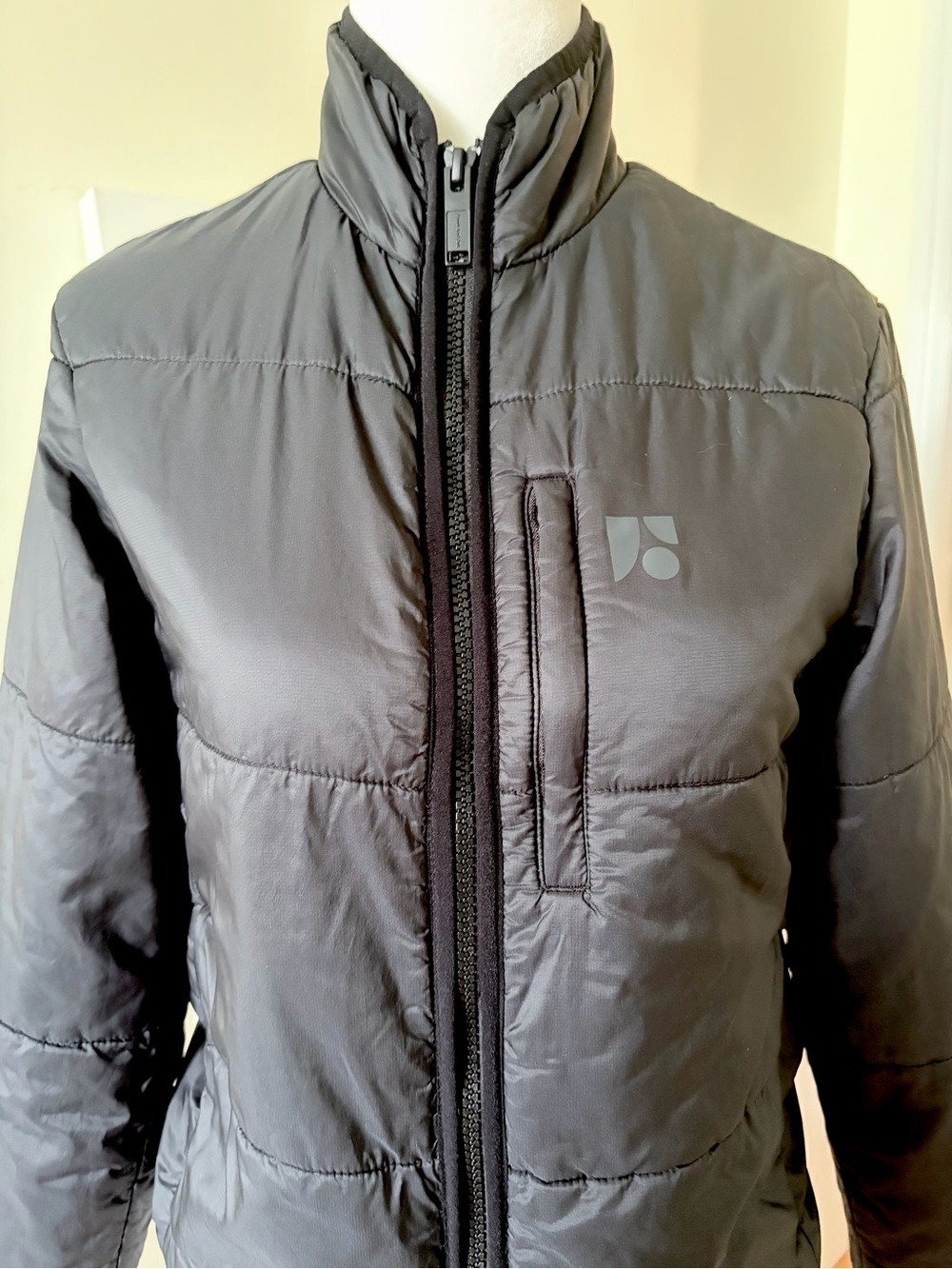 Black Quilted Lightweight Puffer Jacket